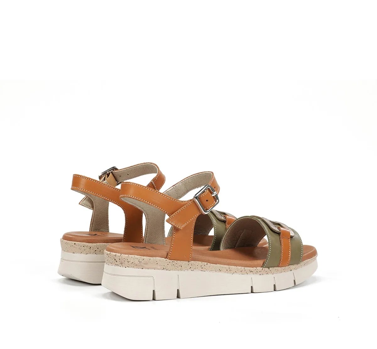 Fluchos Klau D9484 Sandali Donna Verde Suola Leggera