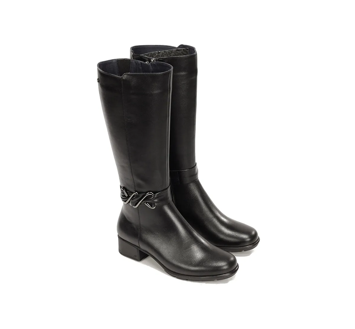 Fluchos Lerin F2562 Stivale Donna Nero Pelle Fibbia