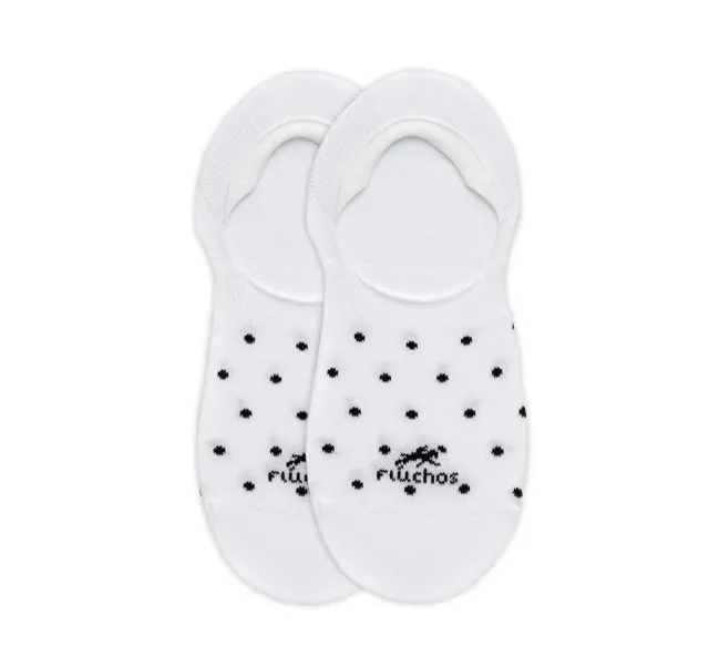 Fluchos CA0006 calzini donna bianchi pois