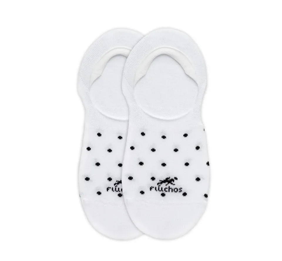 Fluchos CA0006 calzini donna bianchi pois