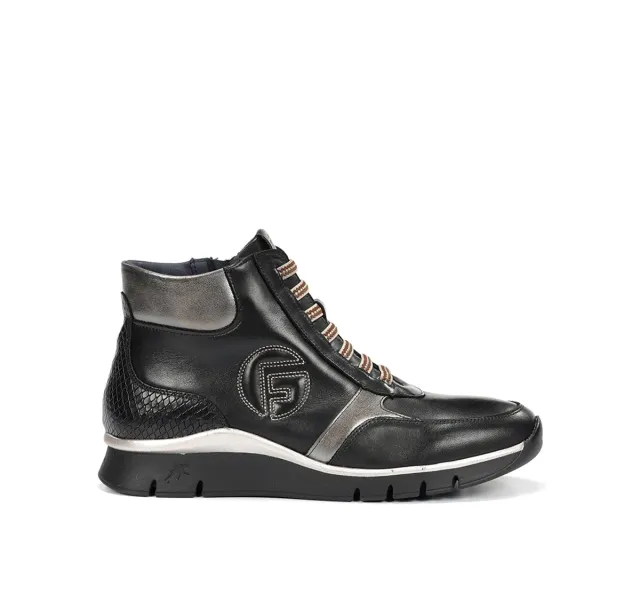 Fluchos Union F2077 stivaletti donna neri comodi