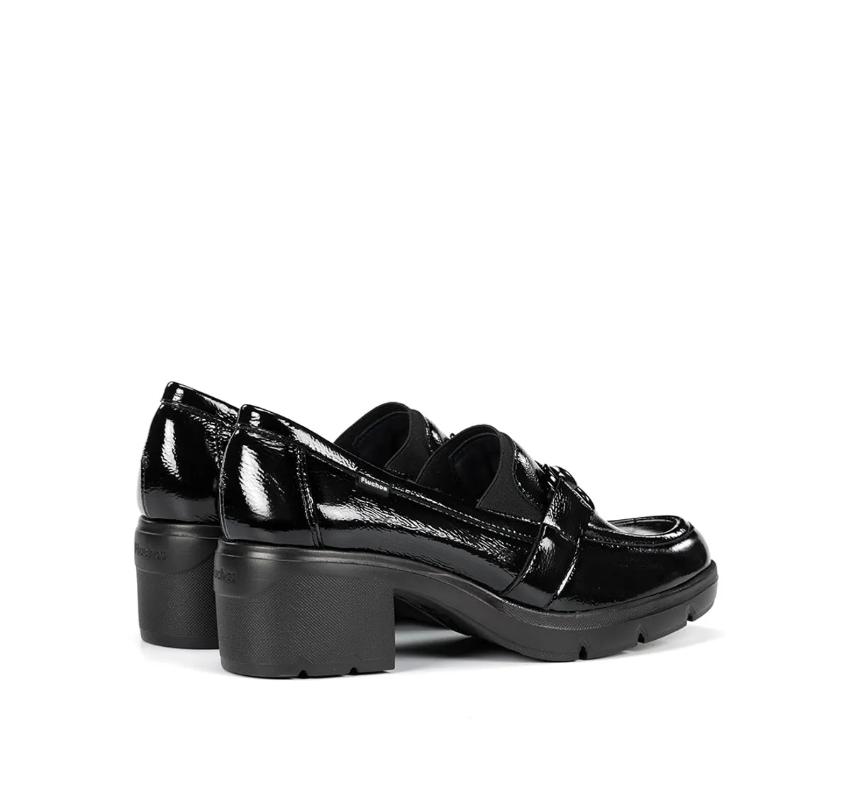 Fluchos Fugaz F2111 mocassino donna nero suola track