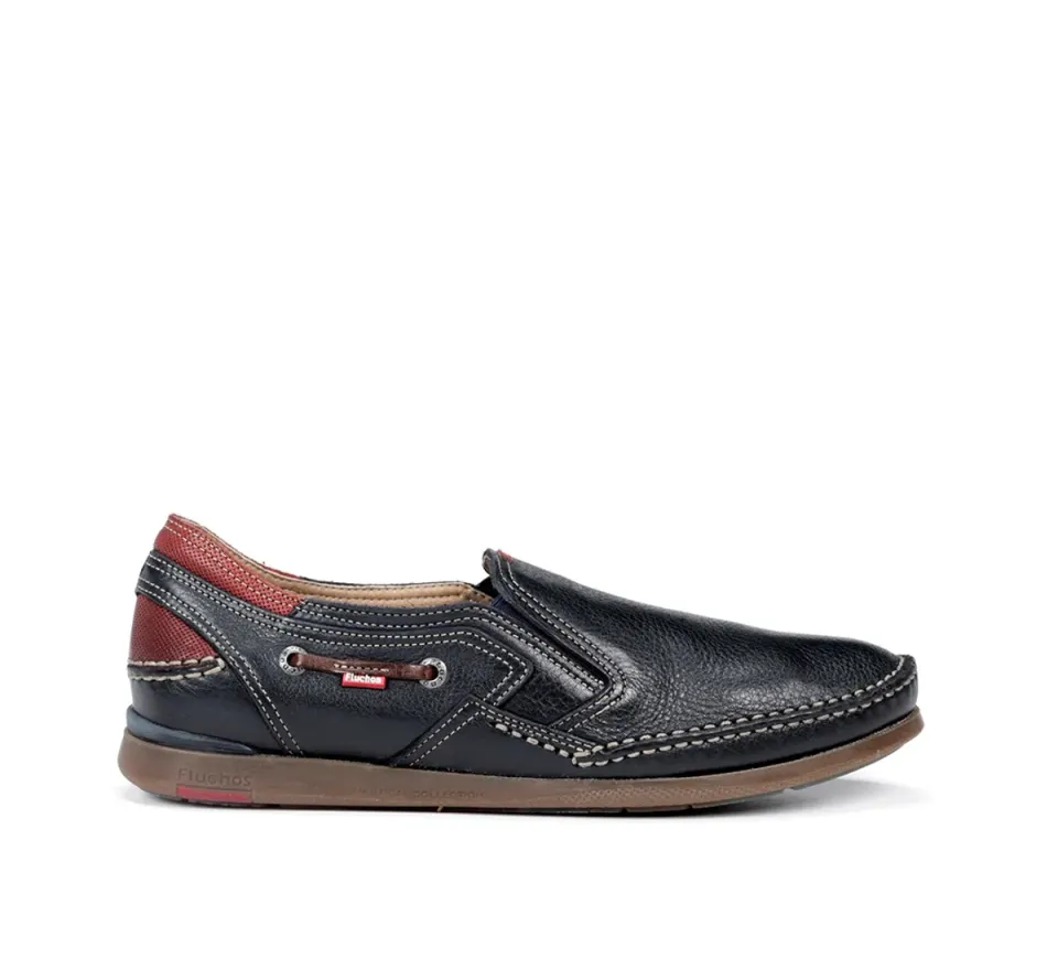 Fluchos Mariner 9883 slip on uomo blu cuciture