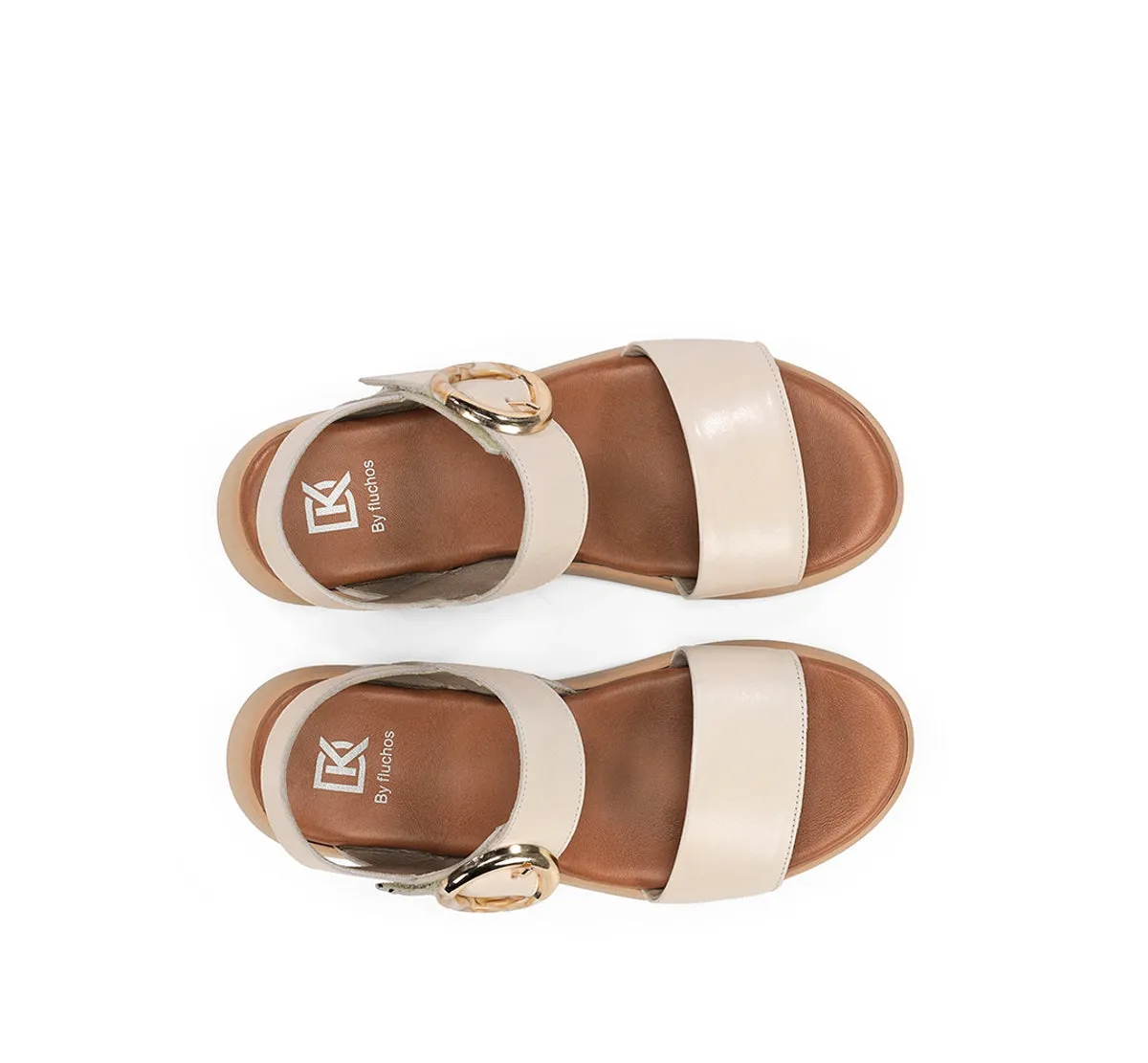 Fluchos Gandia D9468 sandali taupe donna fibbia