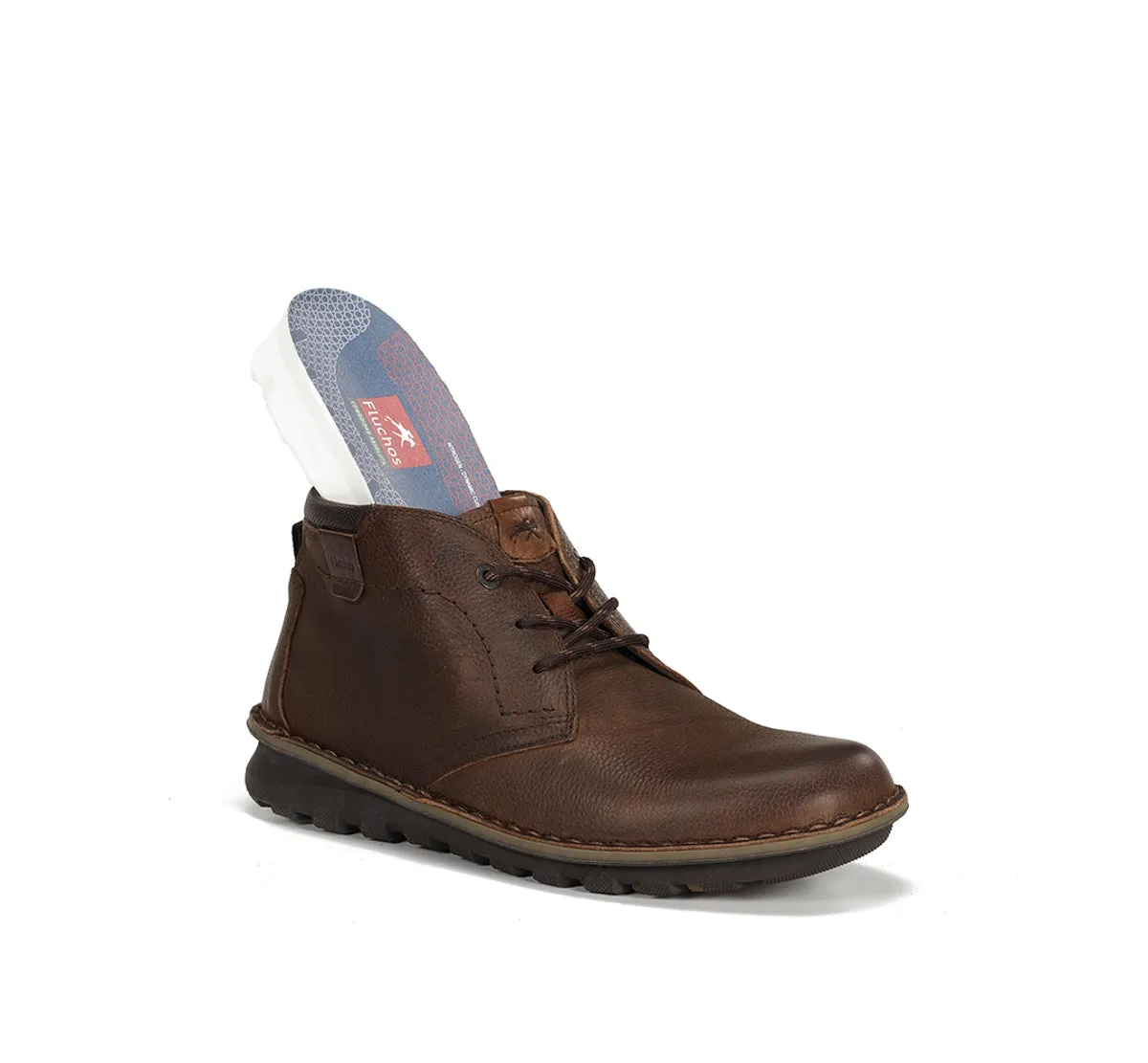 Fluchos Alvin F2260 polacchi marroni stringati uomo