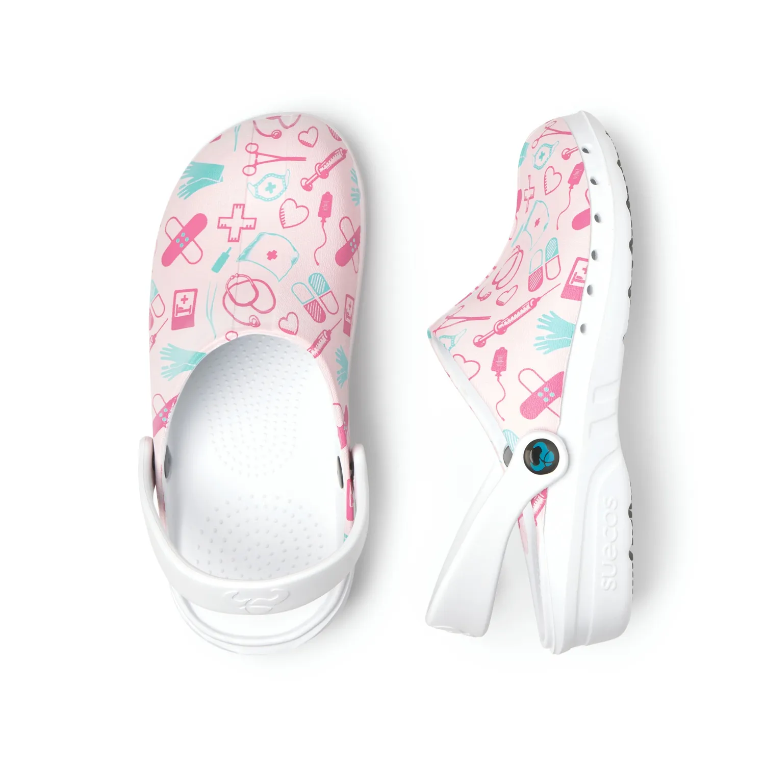 Suecos Oden+ zoccoli sanitari donna rosa fantasia