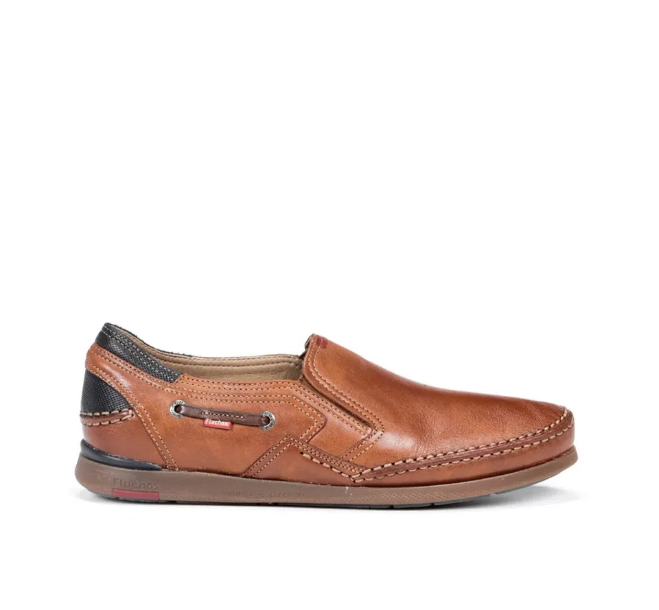 Fluchos Mariner 9883 mocassino uomo marrone slip-on