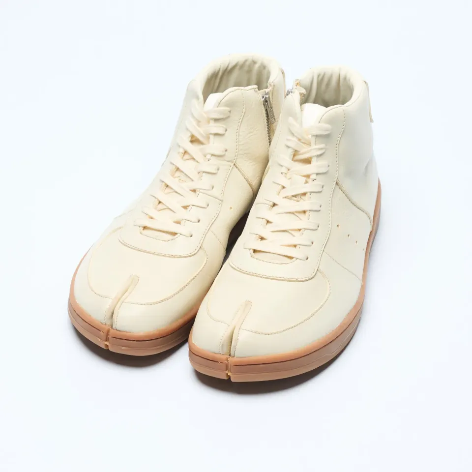 Tabito 57 Leap Trainer-Zip tabi sneakers bianco anni 90