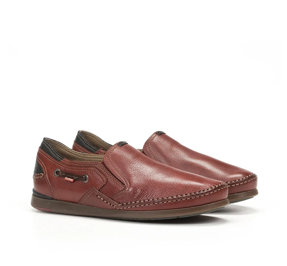 Fluchos Mariner 9883 slip on uomo rosse artigianali