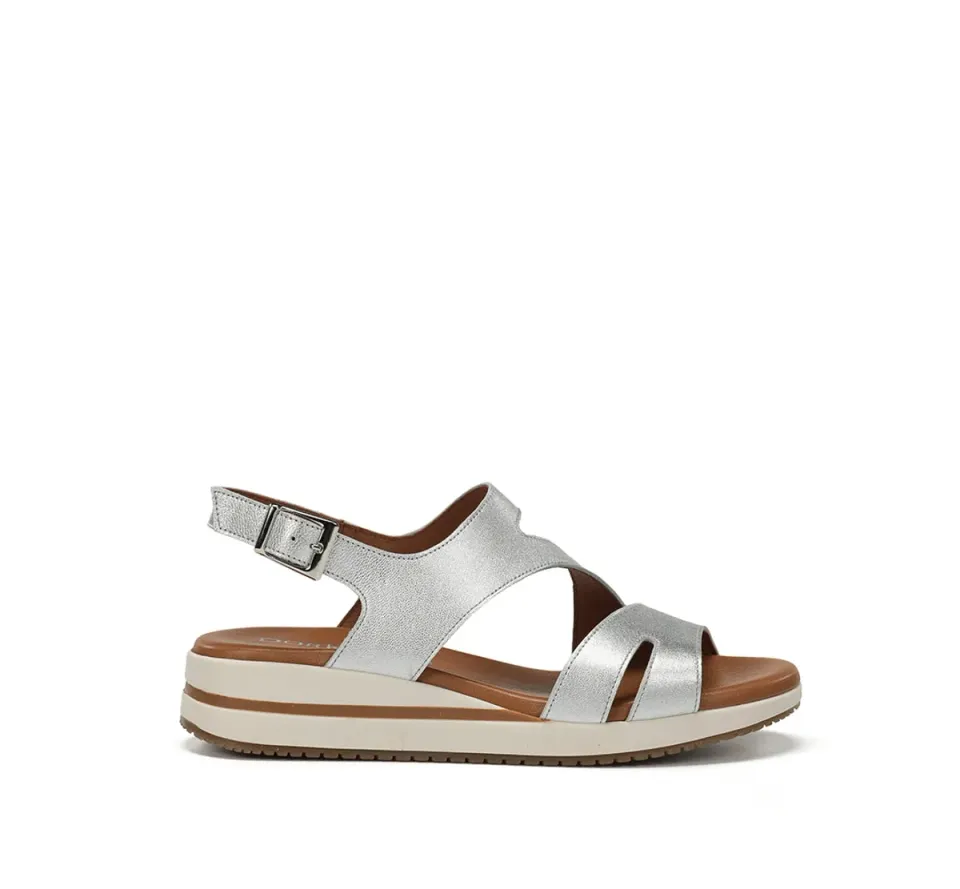 Dorking Merlo D9688 sandalo donna argento comodo