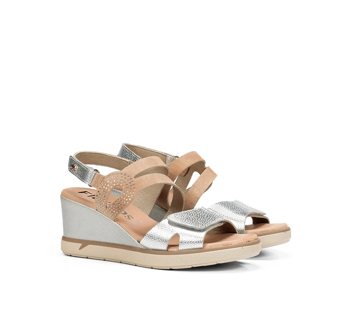 Fluchos Smash F2169 Sandali Donna Argento con Zeppa