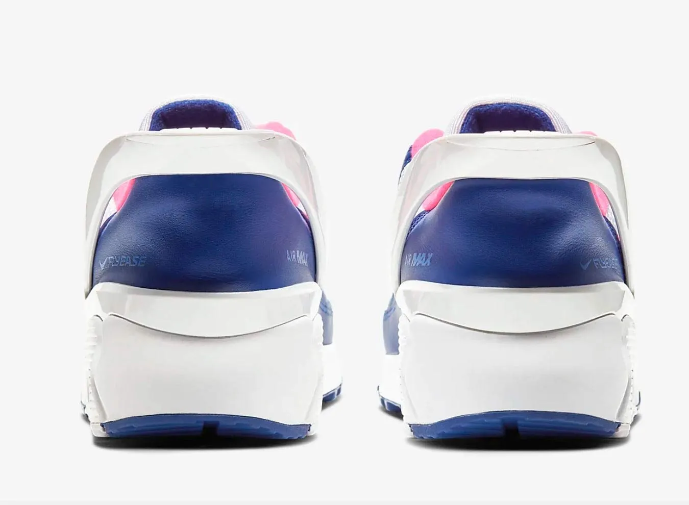 Nike Air Max 90 FlyEase scarpe uomo 44 EU bianche rosa
