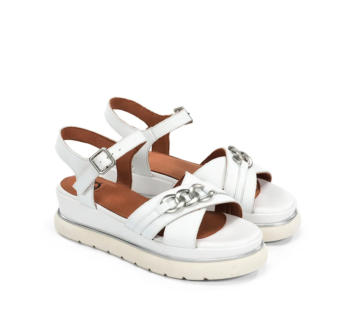 Dorking Nika D9527 Sandali Donna Bianchi Fibbie
