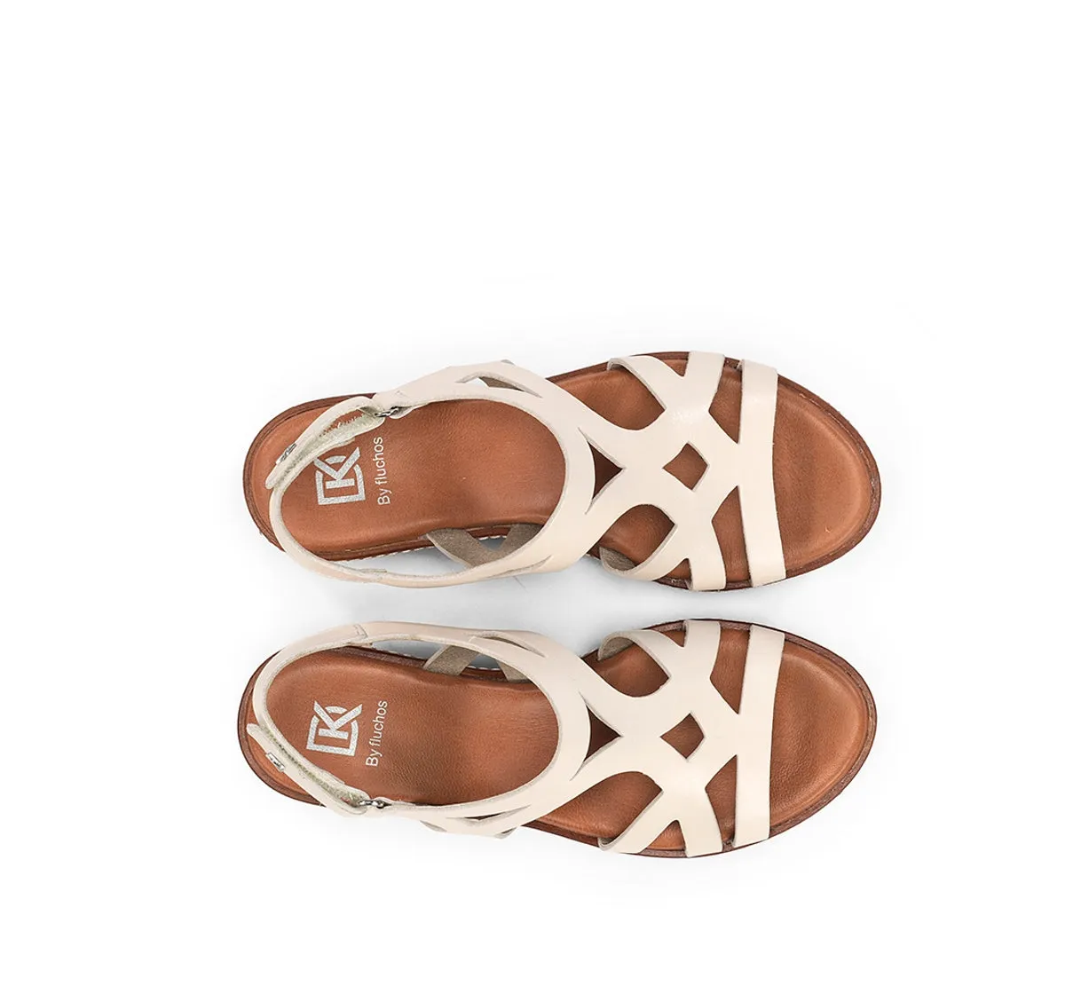 Fluchos Nido D9451 sandalo donna taupe zeppa