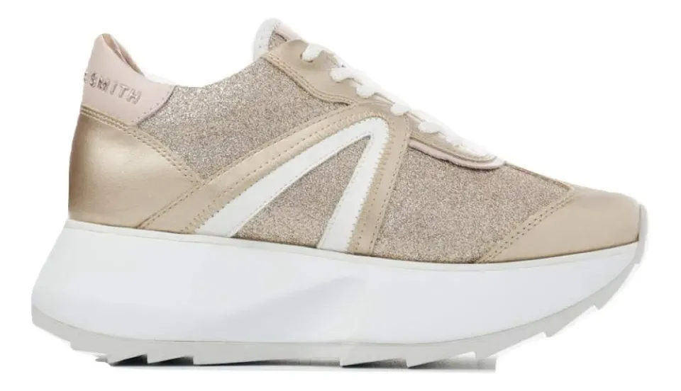 Alexander Smith Chelsea Gold sneakers donna glitter plateau