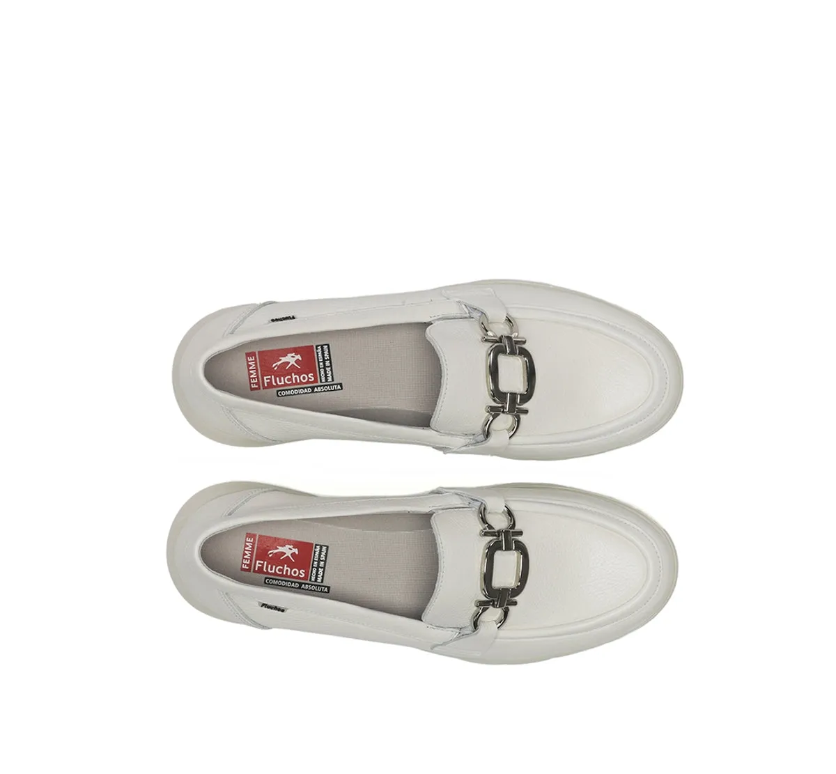 Fluchos Gladis F2282 mocassini donna bianchi comodi