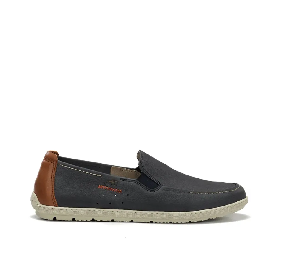 Fluchos Andy F2370 slip on uomo blu tacco quadrato