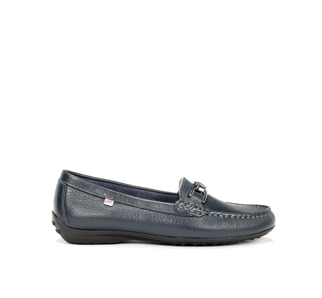 Fluchos Bruni F0804 mocassini donna blu pelle