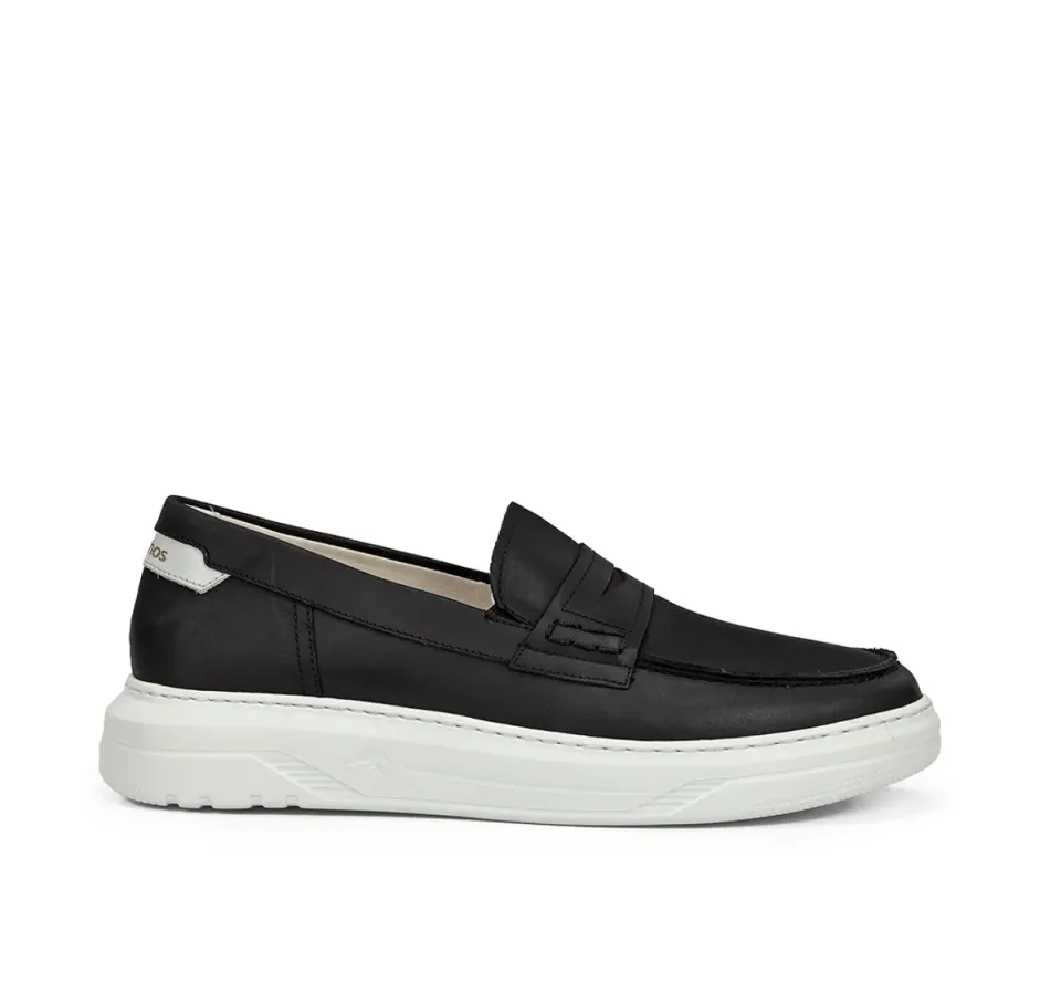 Fluchos Boston F2224 mocassino uomo nero leggero