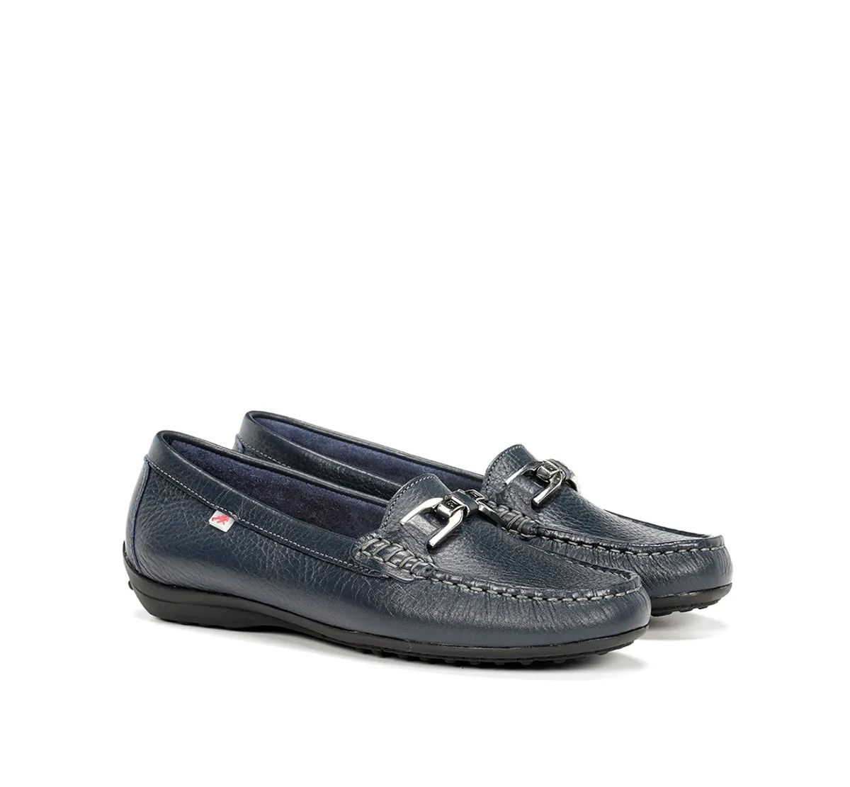 Fluchos Bruni F0804 mocassini donna blu pelle