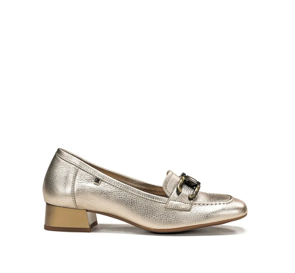 Dorking by Fluchos Gia D9303 mocassini donna oro tacco