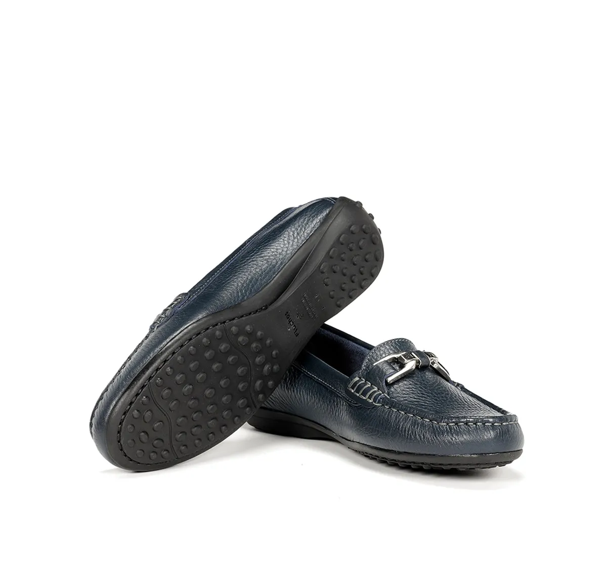 Fluchos Bruni F0804 mocassini donna blu pelle