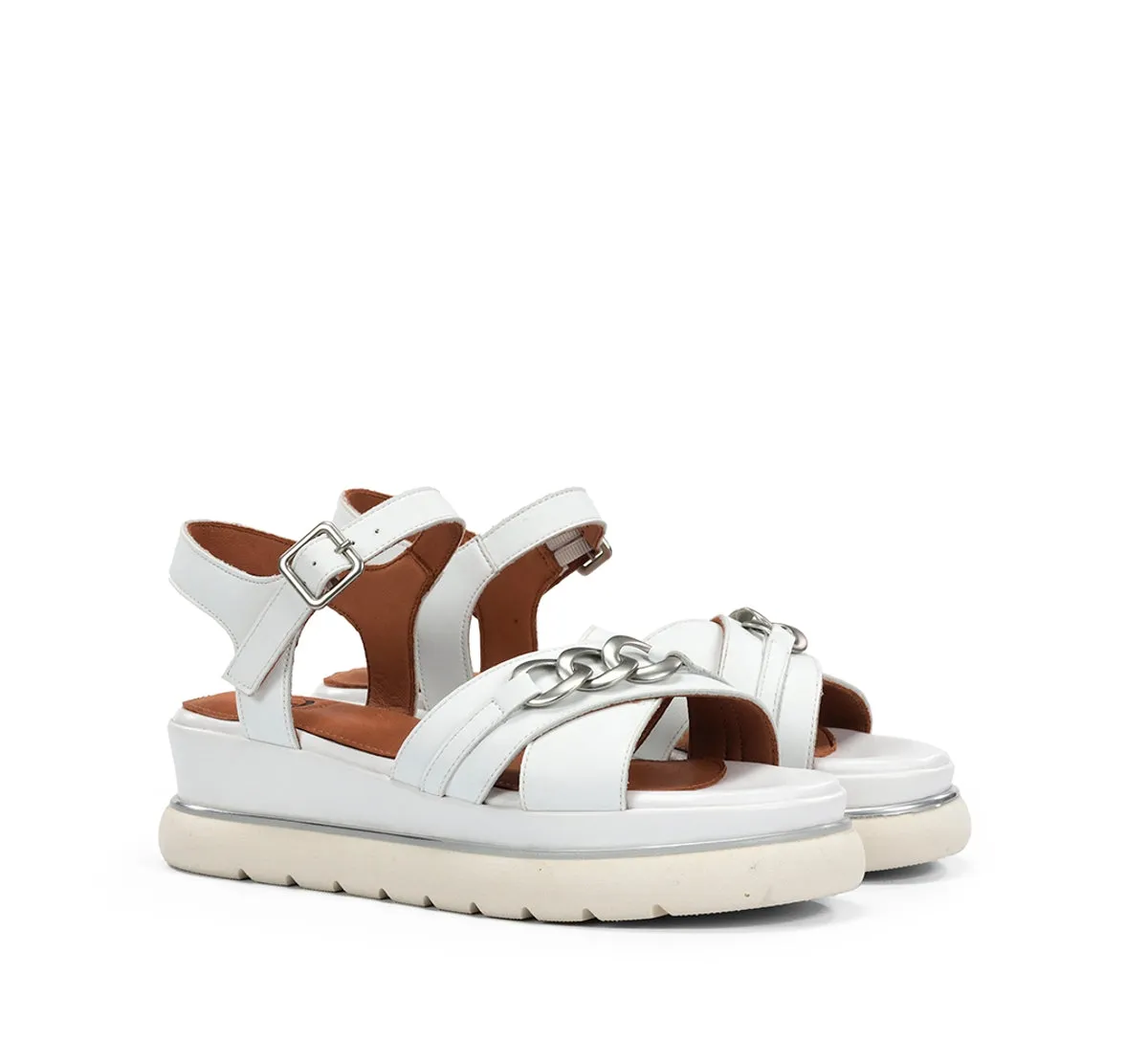 Dorking Nika D9527 Sandali Donna Bianchi Fibbie