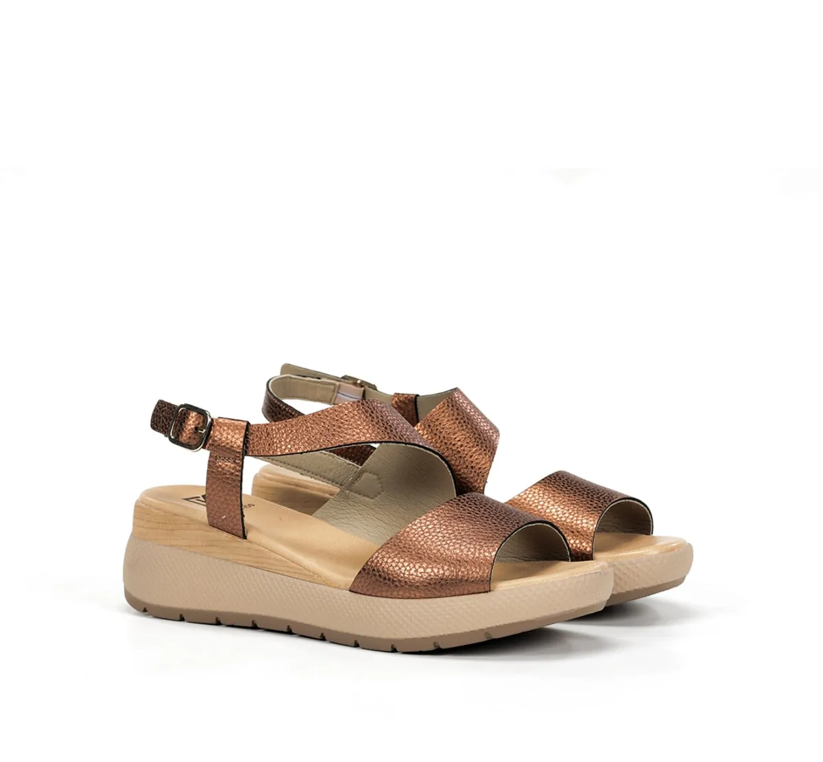 Fluchos Ever D9495 sandalo marrone donna fibbia