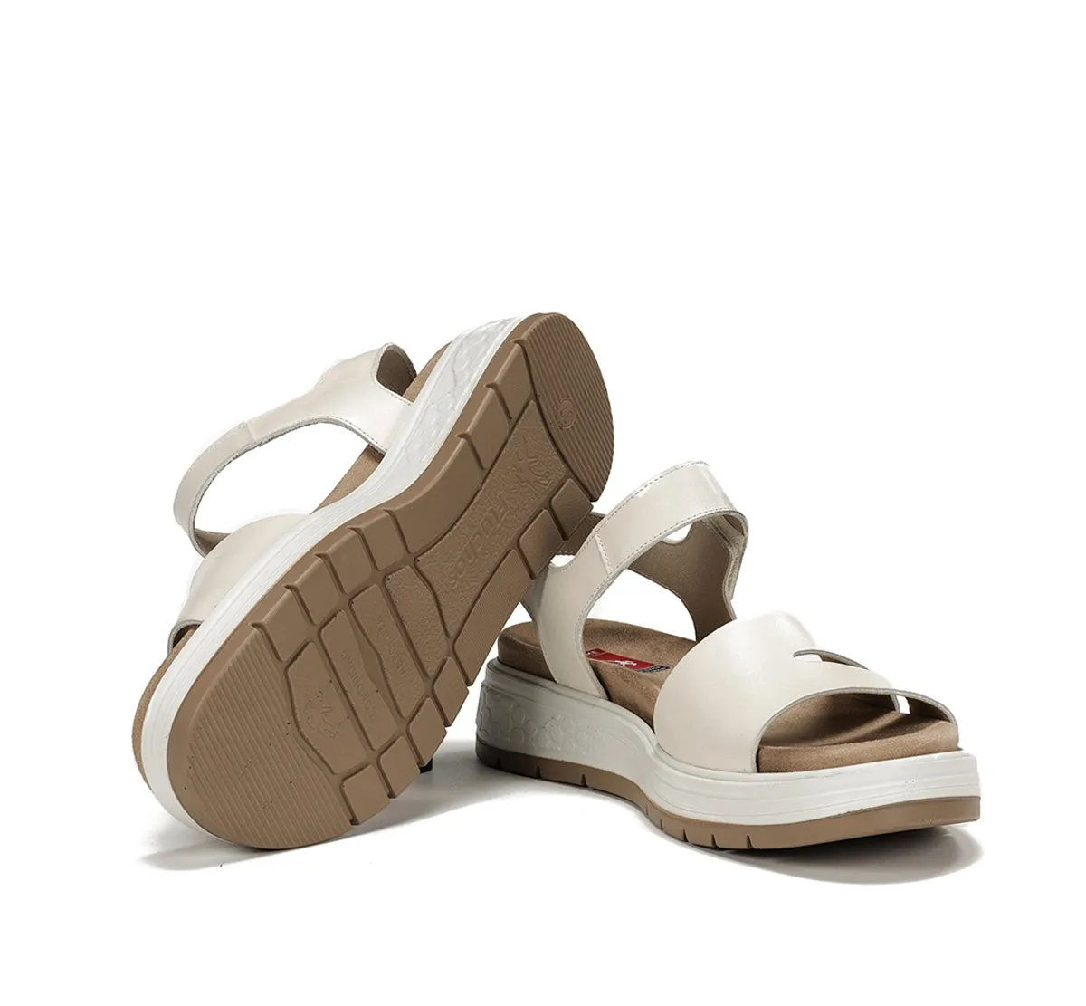Fluchos Street F2006 sandali donna taupe pianta larga