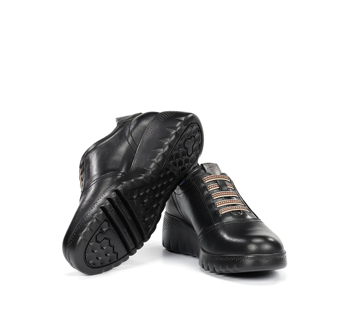 Fluchos Live F2096 Sneaker Donna Nero con Zeppa