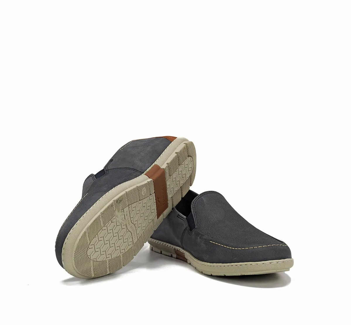 Fluchos Andy F2370 slip on uomo blu tacco quadrato
