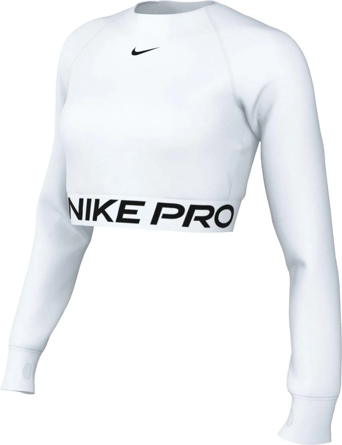 Nike Pro 365 Crop LS Top maglia donna M nera manica lunga