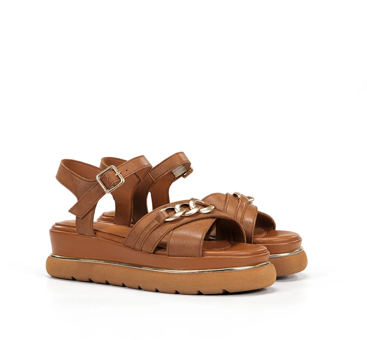 Fluchos Nika D9527 sandali donna marroni fibbie