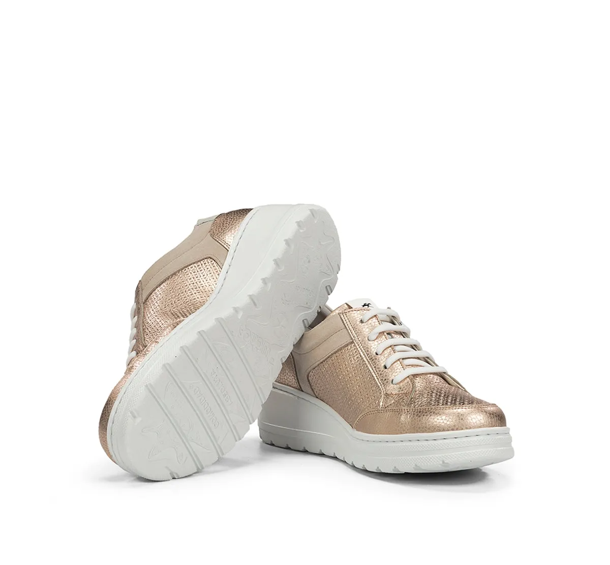 Fluchos Aqua F2173 sneakers zeppa donna oro