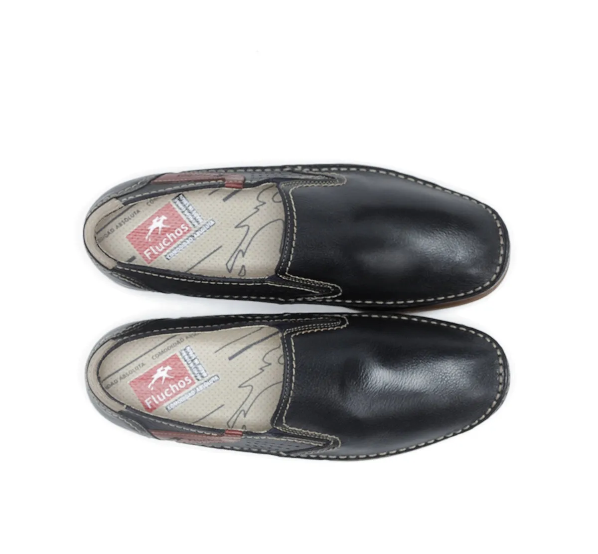 Fluchos Catamaran 8565 slip-on uomo blu pelle tessuto