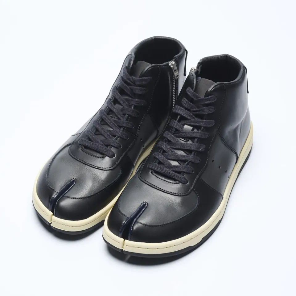 Tabito Leap Trainer tabito57 sneakers zip nere pelle