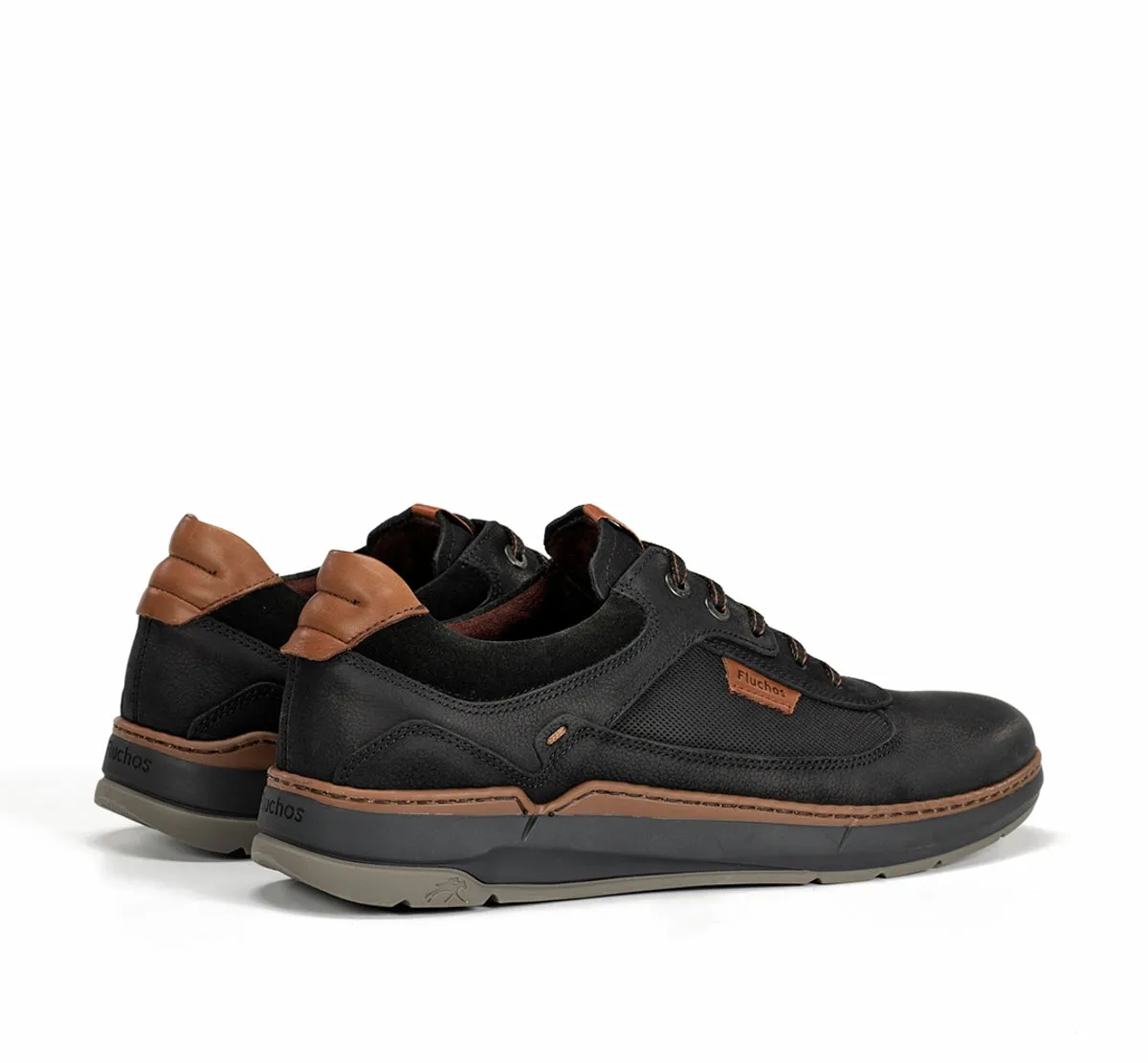Fluchos Jeff F2277 scarpe nere uomo eleganti casual