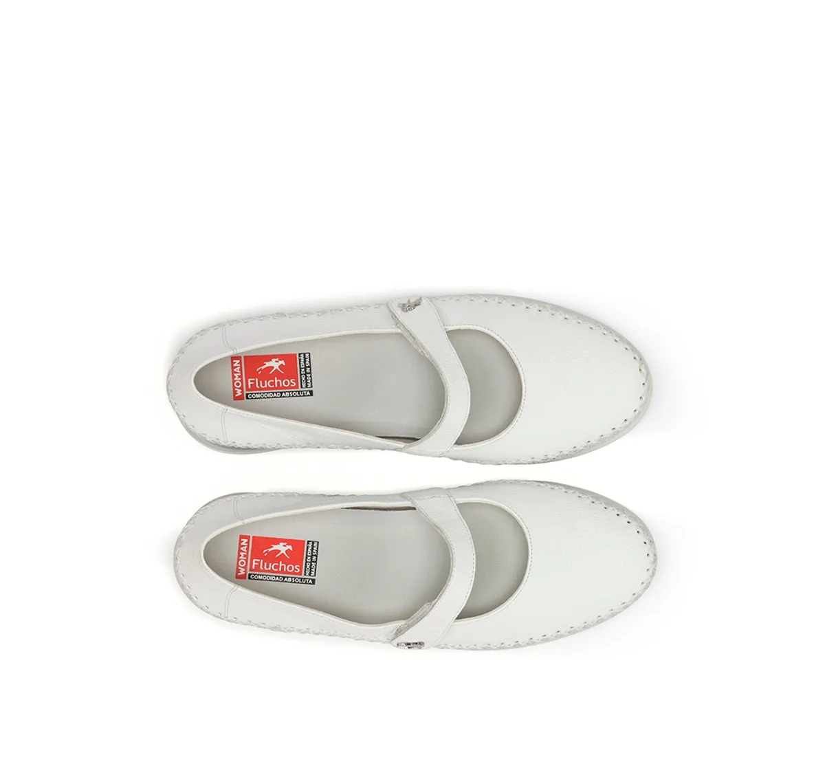 Fluchos Sella F2146 scarpe donna bianche zeppa leggera