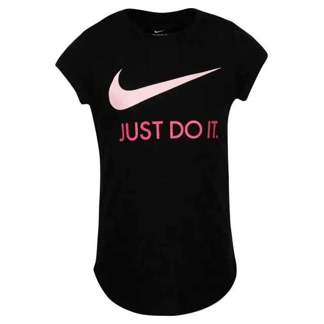Nike 36F245023 T-shirt Bambina Nera Cotone