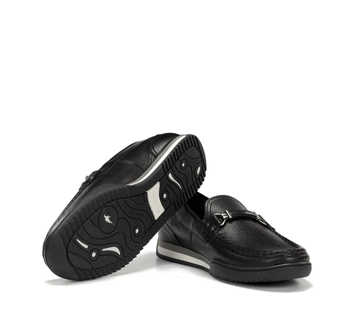 Fluchos Bruno F2433 mocassini uomo neri suola grip