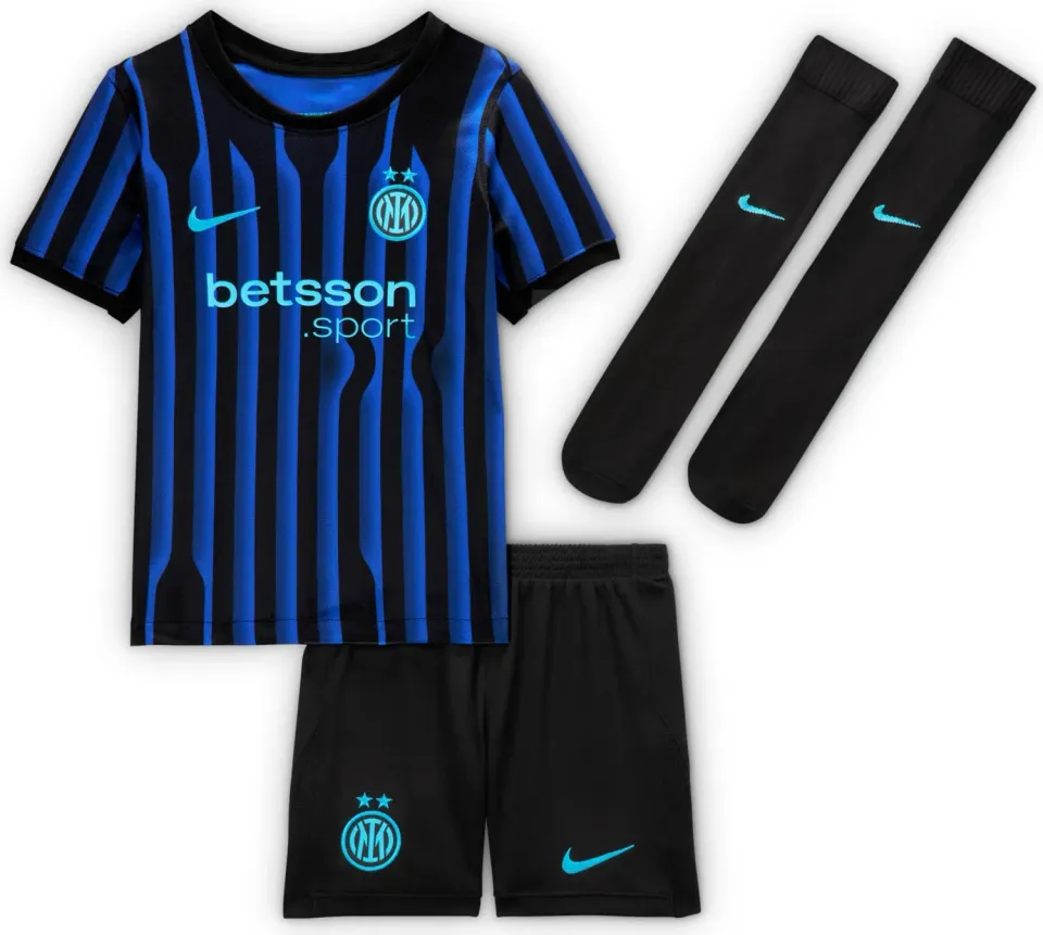 Nike Inter 2025/26 set calcio bambini home 3 pezzi