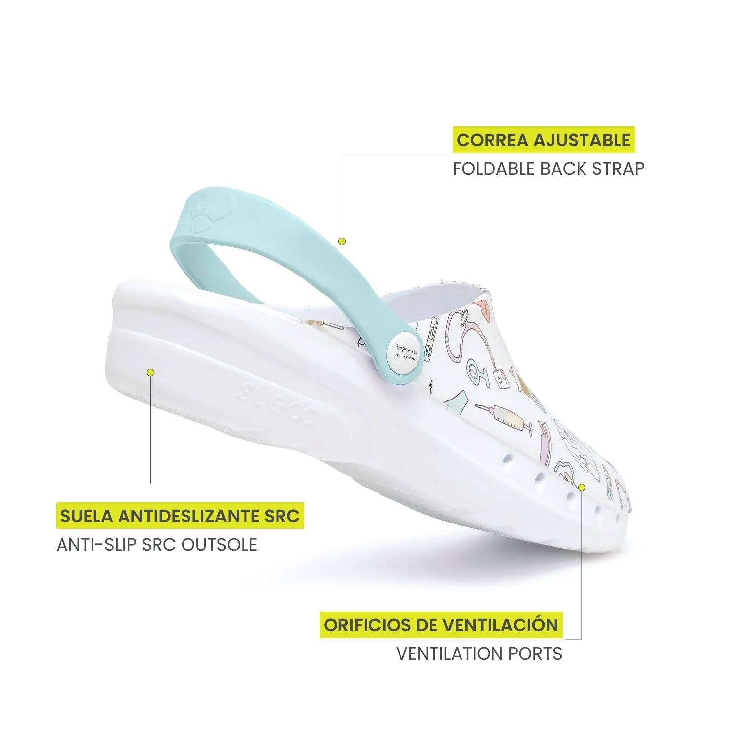 Suecos Oden+ Nurse in a Hurry zoccoli blu