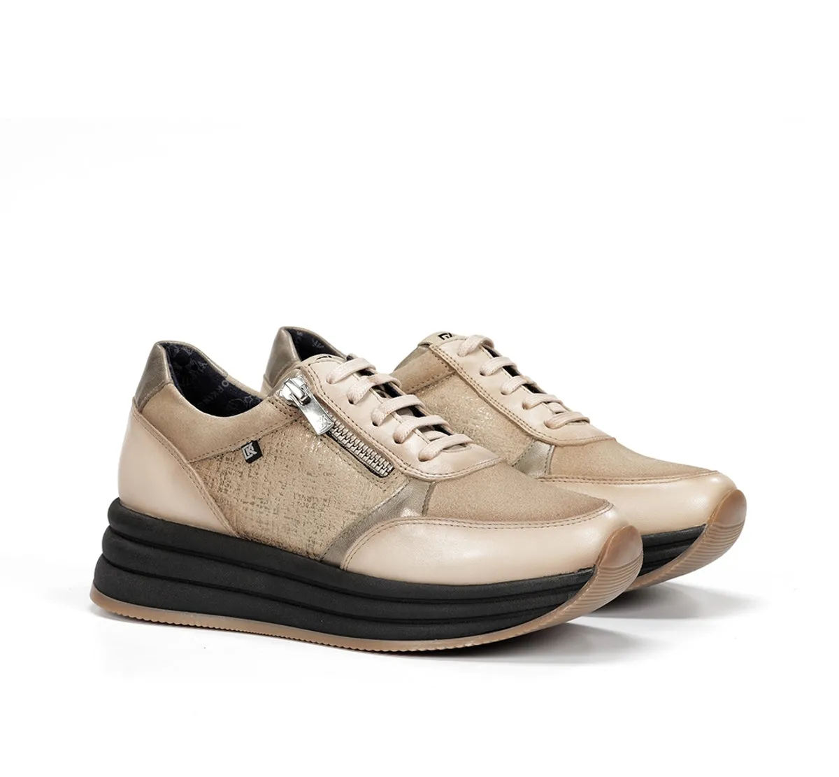Fluchos Draz D9249 sneaker donna tortora platform