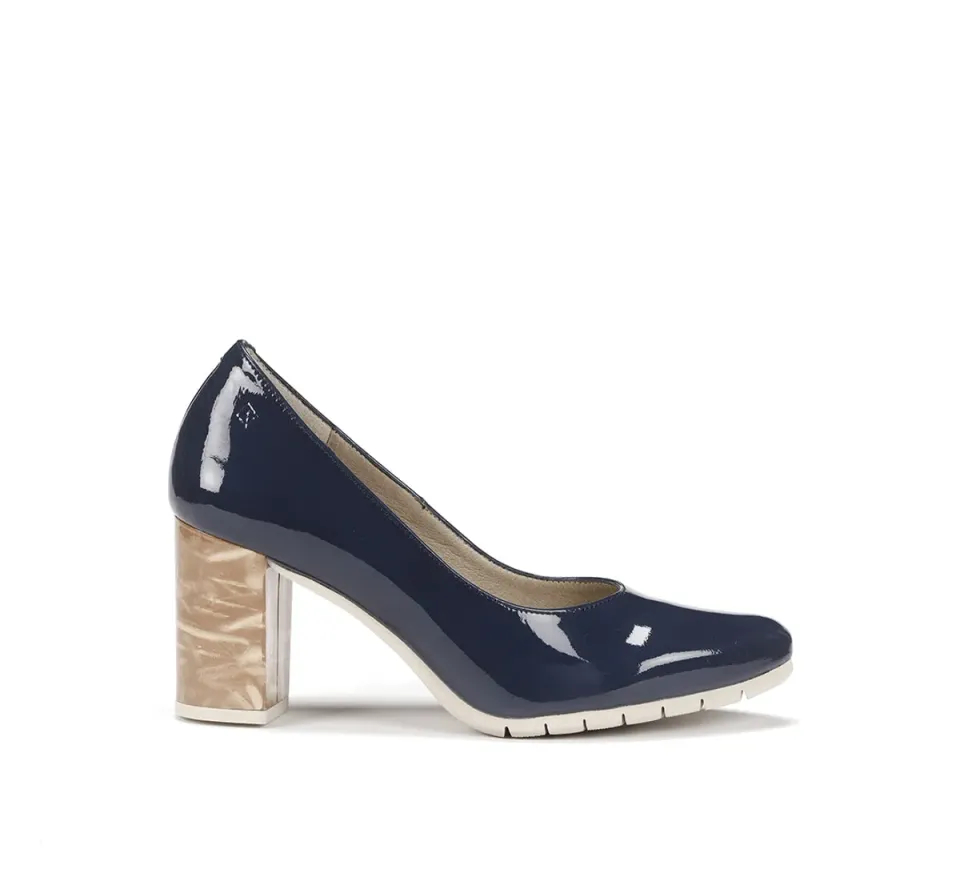 Fluchos Tian D8737 scarpe con tacco blu tacco medio