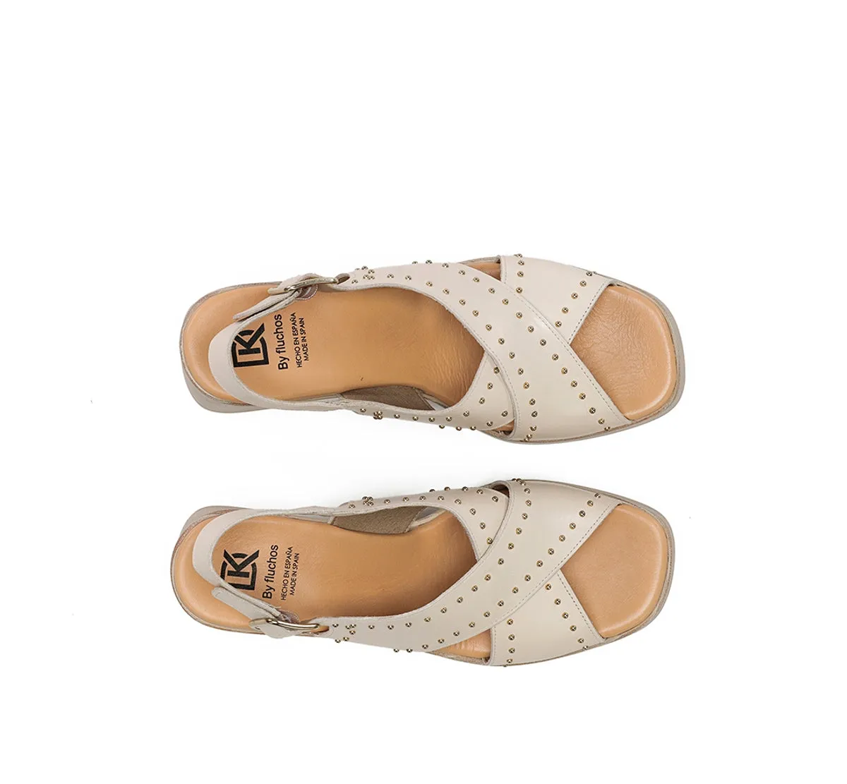 Fluchos Diamond D9333 sandali bianco tacco largo