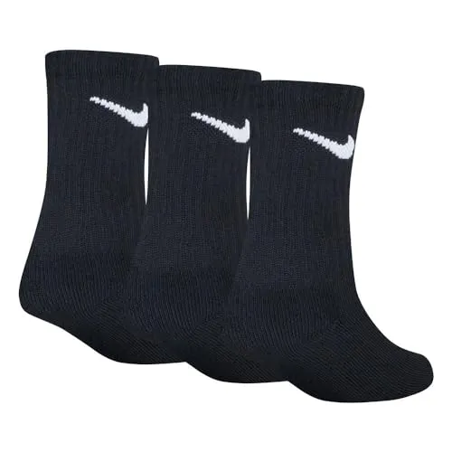Nike Basic Pack Crew 3pk calzini bambino 5-7 anni nero cotone