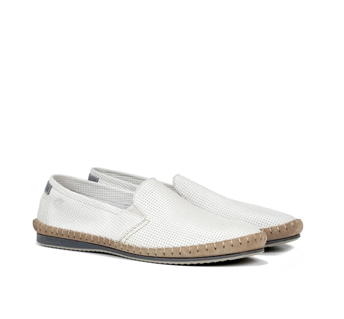 Fluchos Bahamas 8674 Slip On Uomo Bianche senza Lacci