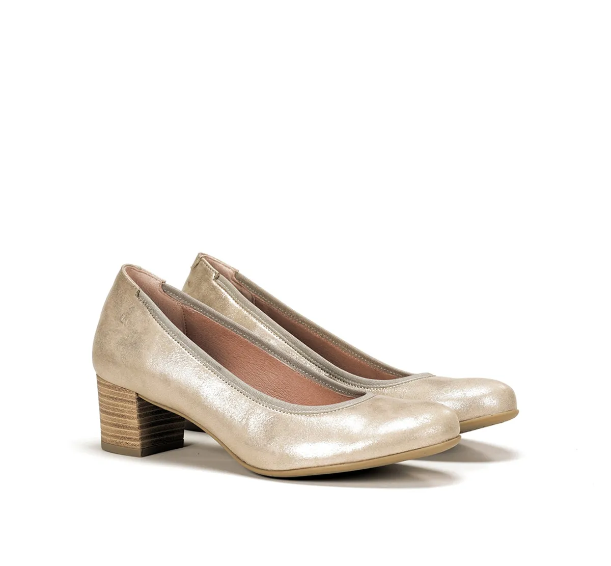 Fluchos Geminis D8469 Scarpa Donna Oro Tacco Medio