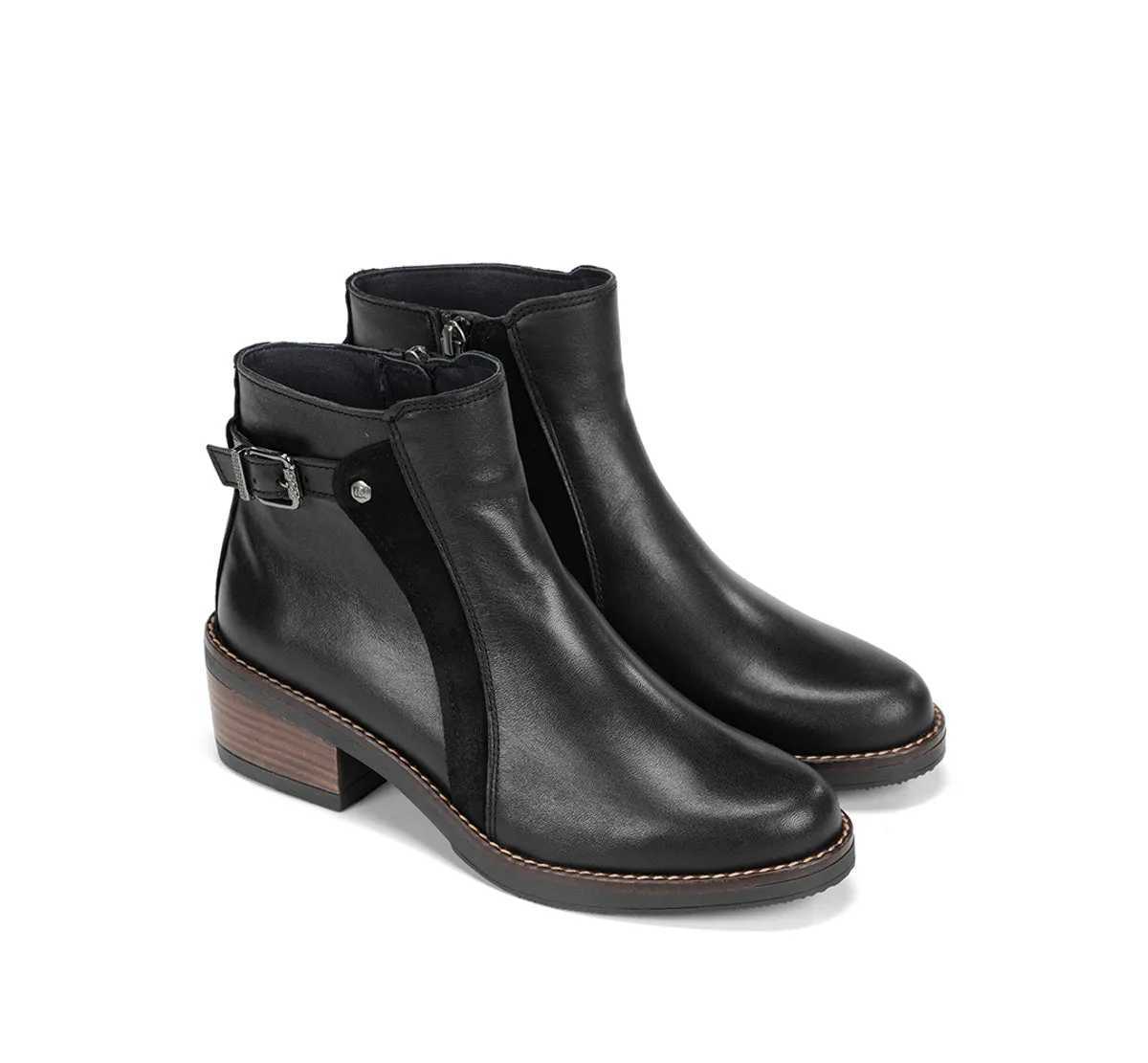 Fluchos Layla D9547 stivaletti donna neri pelle