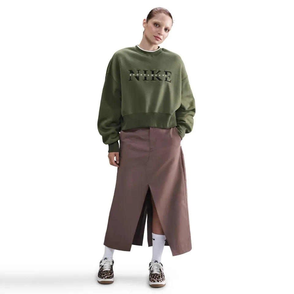 Nike Phoenix Fleece felpa donna M oversize girocollo